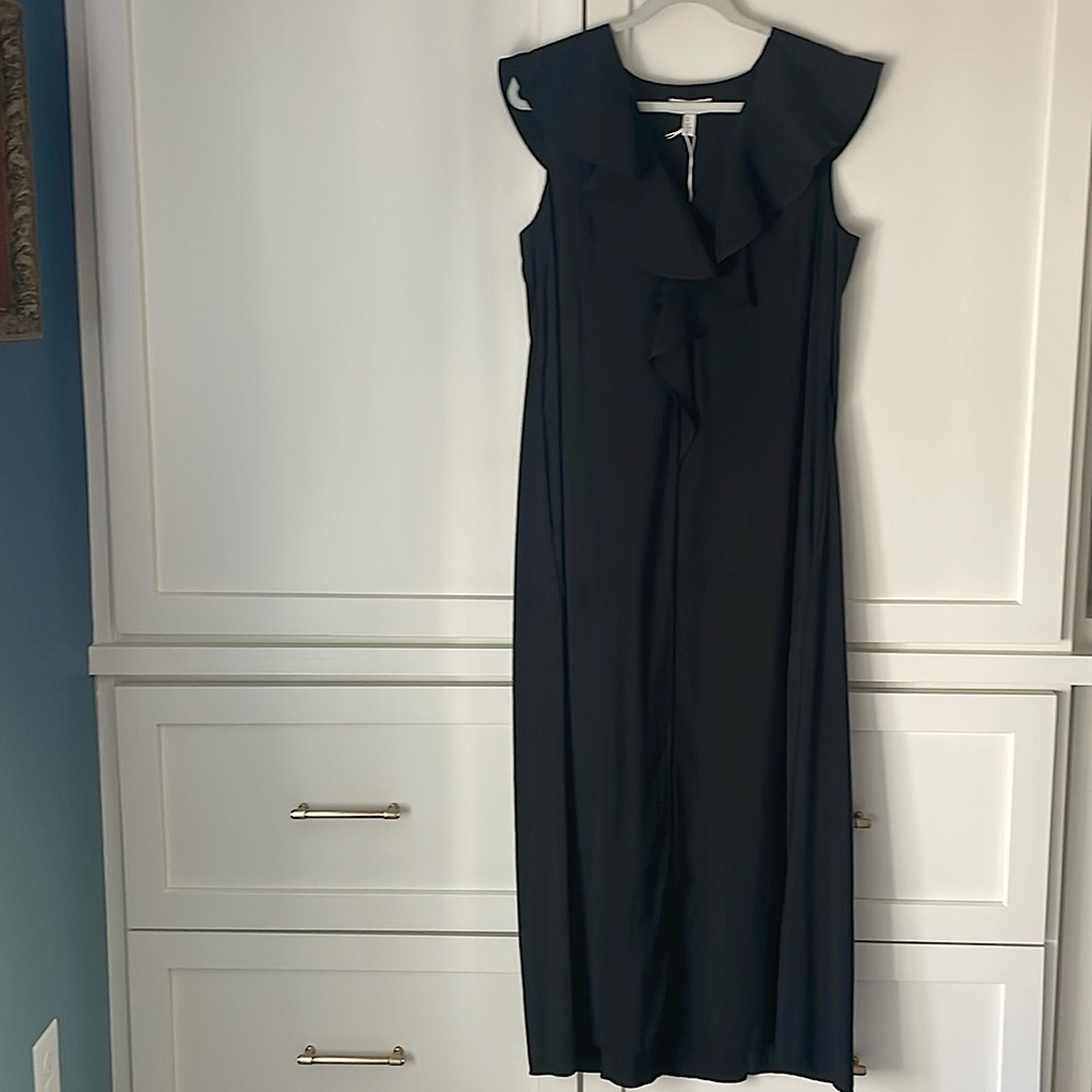 COS floor length maxi dress in dark navy